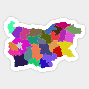 Bulgaria Color Map Sticker